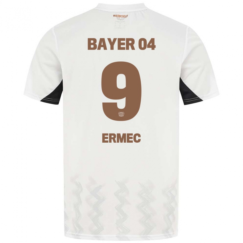 Niño Camiseta Berkan Ermec #9 Blanco Negro 2ª Equipación 2024/25 La Camisa