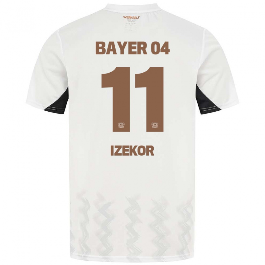 Niño Camiseta Ken Izekor #11 Blanco Negro 2ª Equipación 2024/25 La Camisa