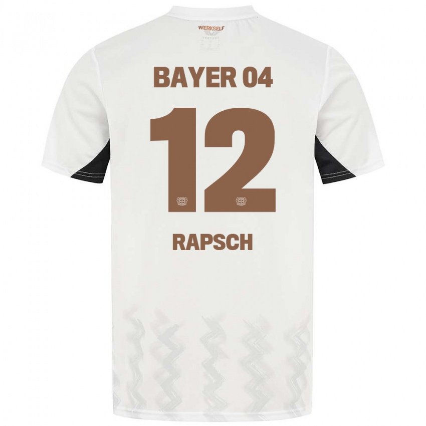 Niño Camiseta Simeon Rapsch #12 Blanco Negro 2ª Equipación 2024/25 La Camisa