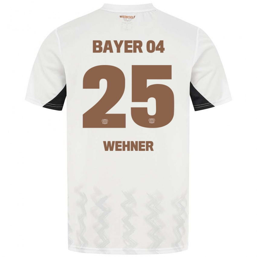 Niño Camiseta Luca Wehner #25 Blanco Negro 2ª Equipación 2024/25 La Camisa