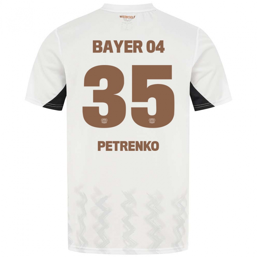 Niño Camiseta Oleksandr Petrenko #35 Blanco Negro 2ª Equipación 2024/25 La Camisa