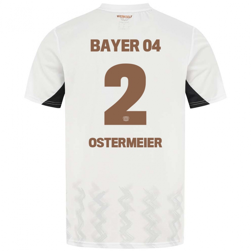 Niño Camiseta Selina Ostermeier #2 Blanco Negro 2ª Equipación 2024/25 La Camisa