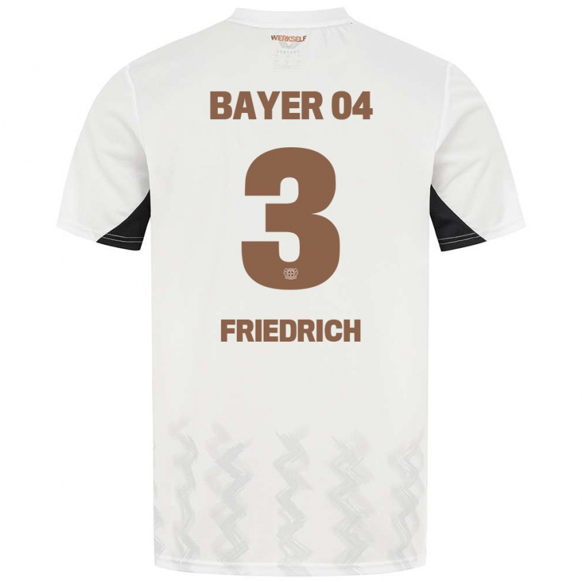 Niño Camiseta Melissa Friedrich #3 Blanco Negro 2ª Equipación 2024/25 La Camisa