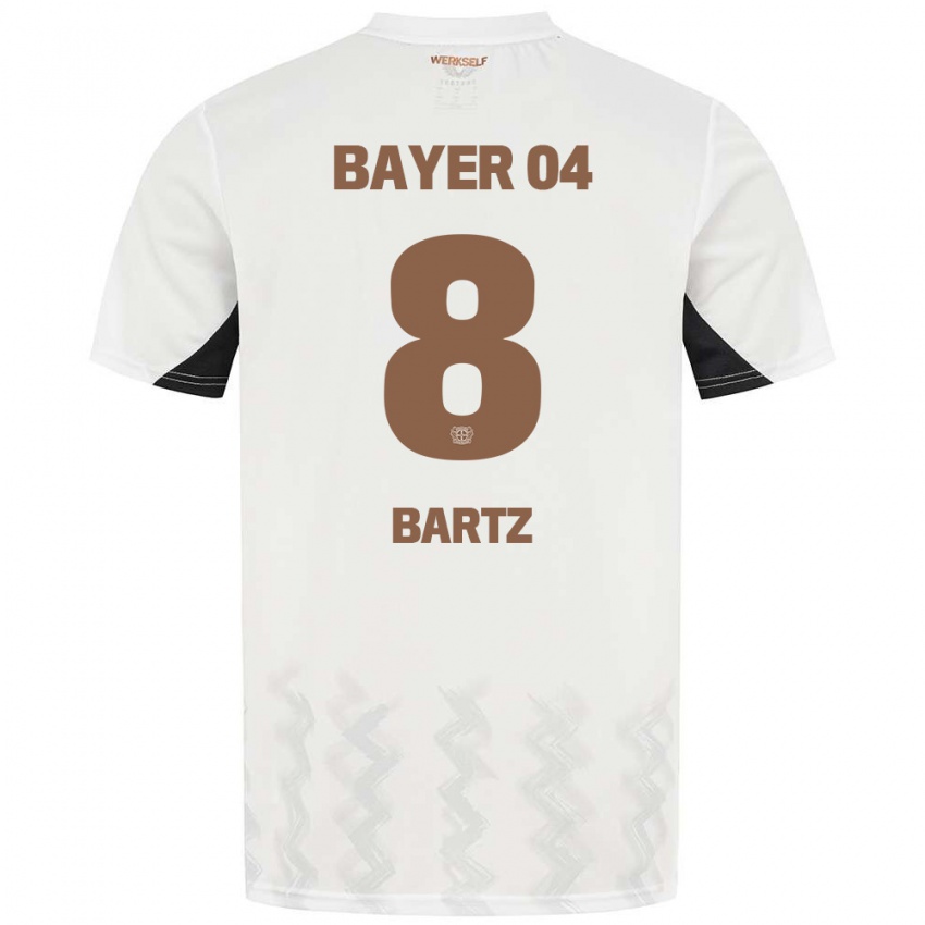 Niño Camiseta Paulina Bartz #8 Blanco Negro 2ª Equipación 2024/25 La Camisa