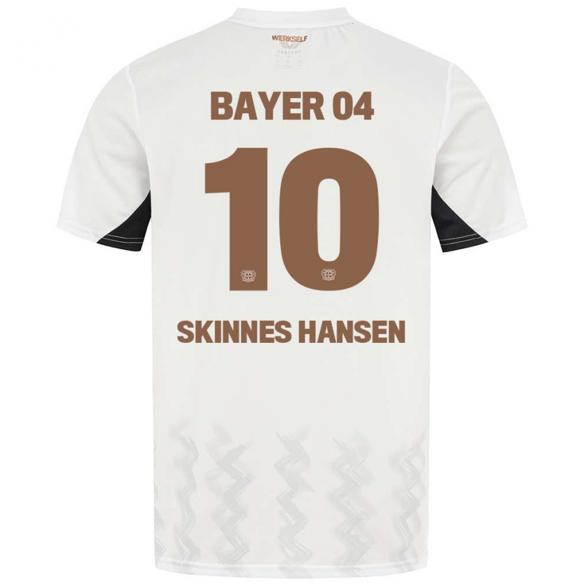 Niño Camiseta Synne Skinnes Hansen #10 Blanco Negro 2ª Equipación 2024/25 La Camisa