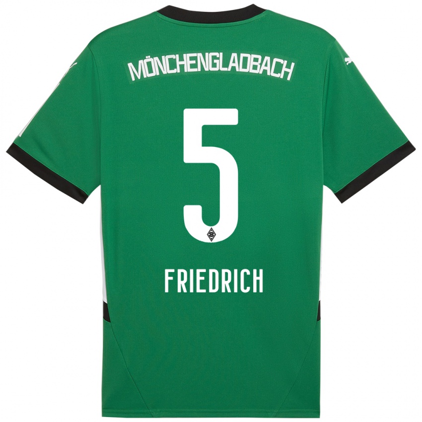 Niño Camiseta Marvin Friedrich #5 Verde Blanco 2ª Equipación 2024/25 La Camisa