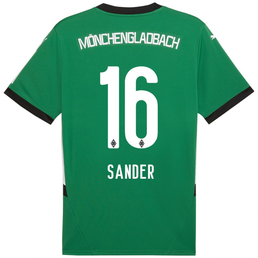 Niño Camiseta Philipp Sander #16 Verde Blanco 2ª Equipación 2024/25 La Camisa