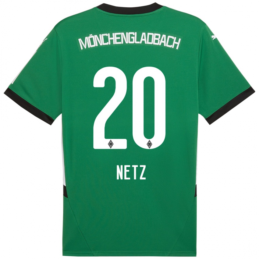 Niño Camiseta Luca Netz #20 Verde Blanco 2ª Equipación 2024/25 La Camisa