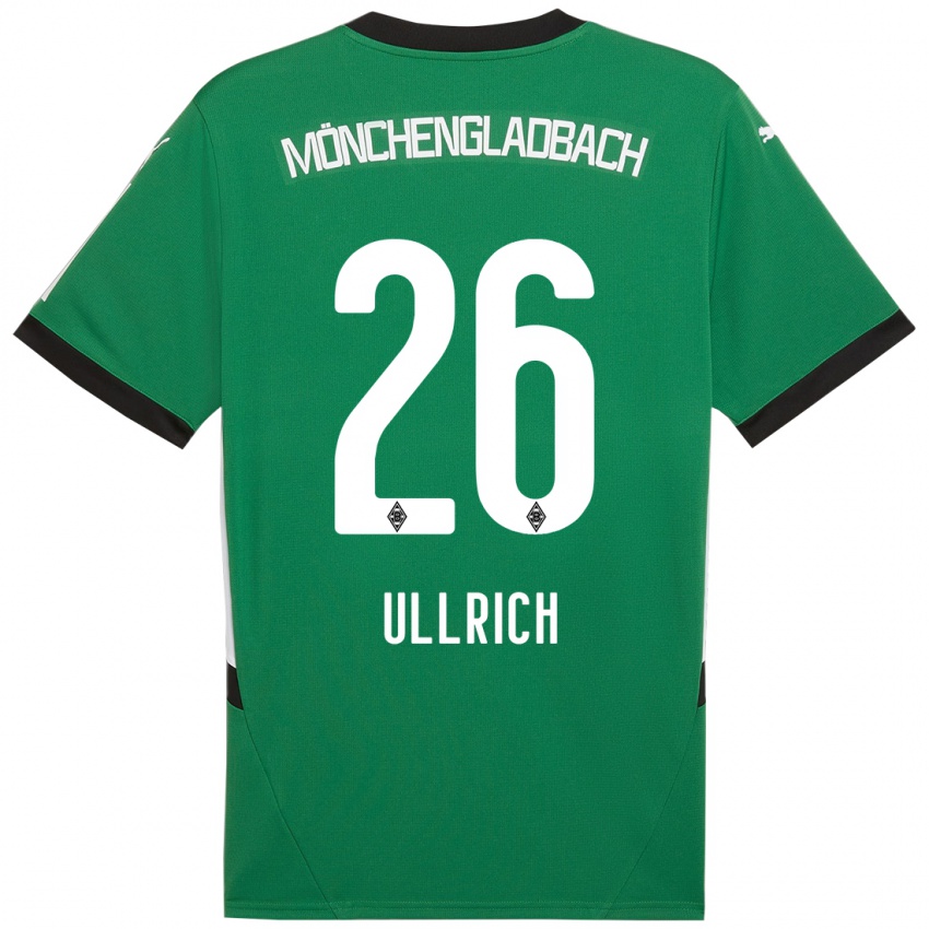 Niño Camiseta Lukas Ullrich #26 Verde Blanco 2ª Equipación 2024/25 La Camisa