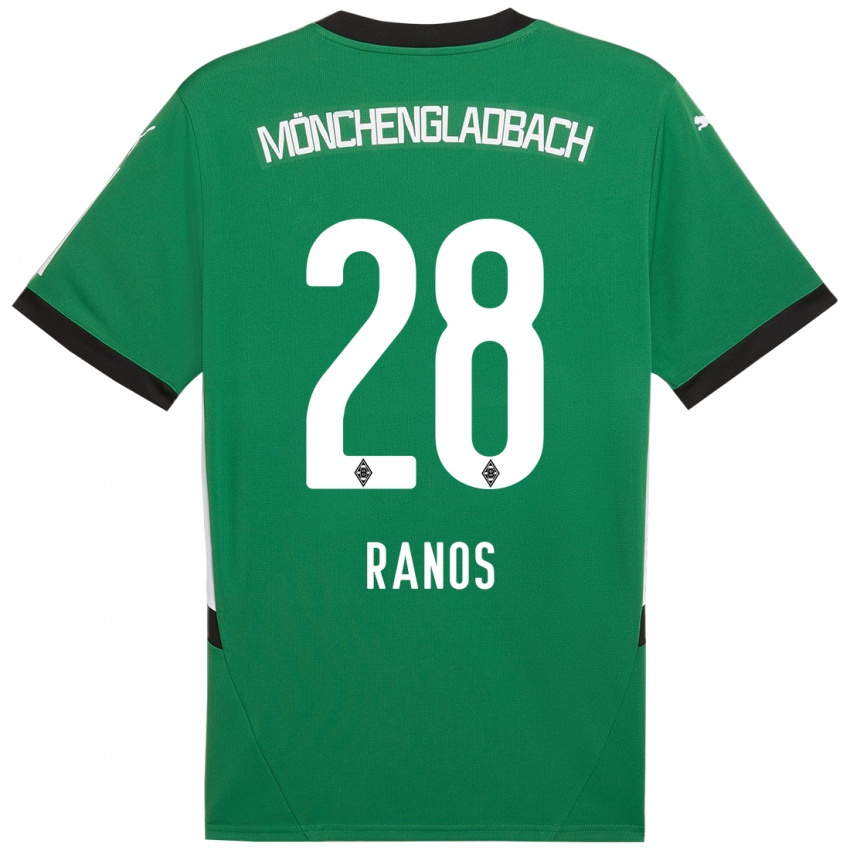 Niño Camiseta Grant-Leon Ranos #28 Verde Blanco 2ª Equipación 2024/25 La Camisa