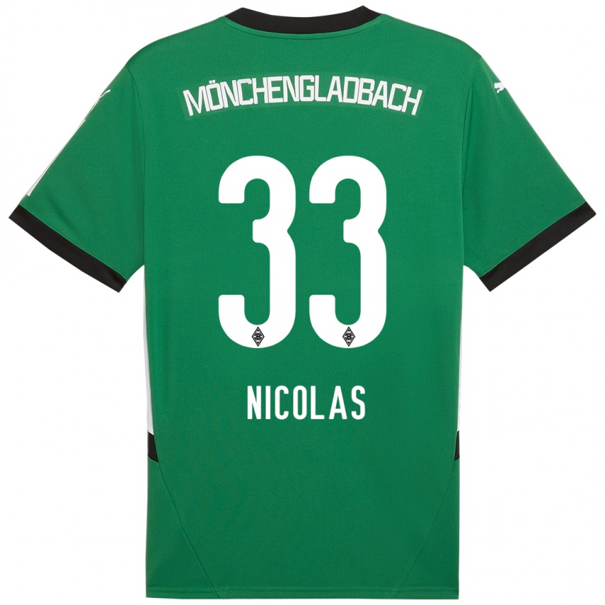 Niño Camiseta Moritz Nicolas #33 Verde Blanco 2ª Equipación 2024/25 La Camisa