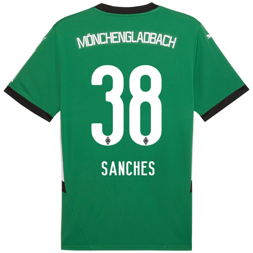 Niño Camiseta Yvandro Borges Sanches #38 Verde Blanco 2ª Equipación 2024/25 La Camisa