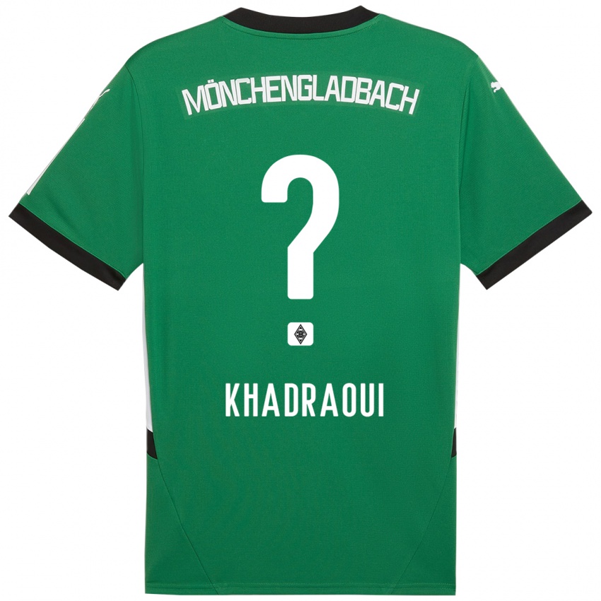 Niño Camiseta Elias Khadraoui #0 Verde Blanco 2ª Equipación 2024/25 La Camisa