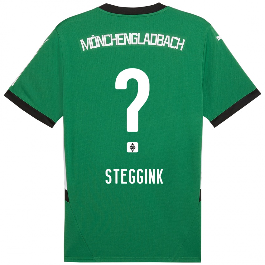 Niño Camiseta Lennart Steggink #0 Verde Blanco 2ª Equipación 2024/25 La Camisa