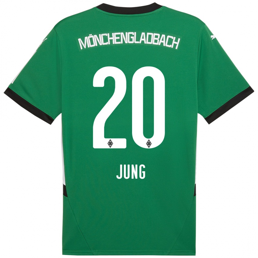 Niño Camiseta In-Gyom Jung #20 Verde Blanco 2ª Equipación 2024/25 La Camisa