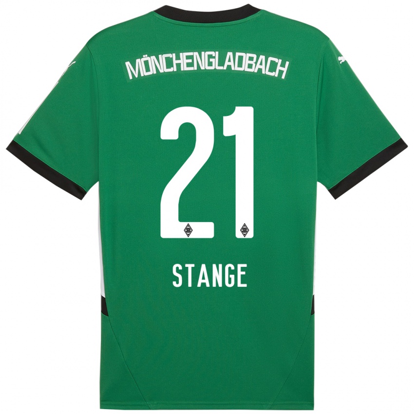 Niño Camiseta Veit Stange #21 Verde Blanco 2ª Equipación 2024/25 La Camisa