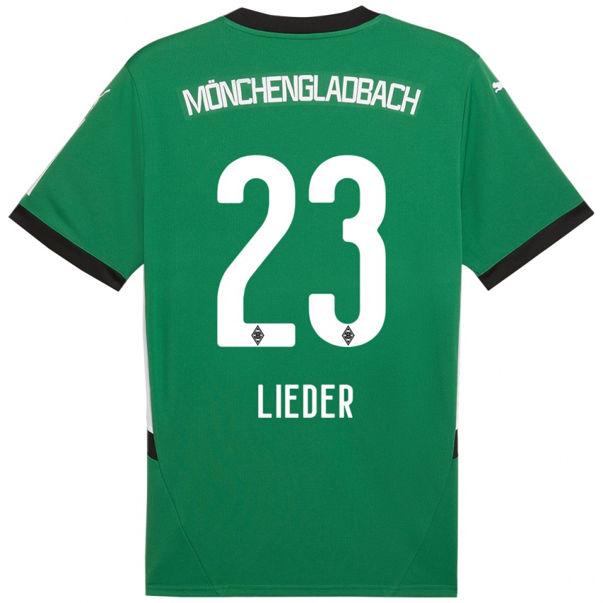 Niño Camiseta Michel Lieder #23 Verde Blanco 2ª Equipación 2024/25 La Camisa