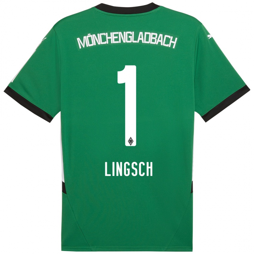 Niño Camiseta Tina Lingsch #1 Verde Blanco 2ª Equipación 2024/25 La Camisa