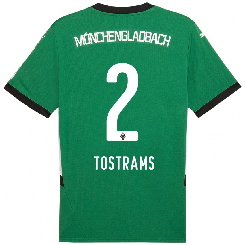 Niño Camiseta Eva Tostrams #2 Verde Blanco 2ª Equipación 2024/25 La Camisa