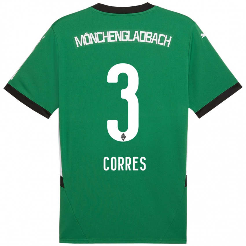 Niño Camiseta Carolin Corres #3 Verde Blanco 2ª Equipación 2024/25 La Camisa