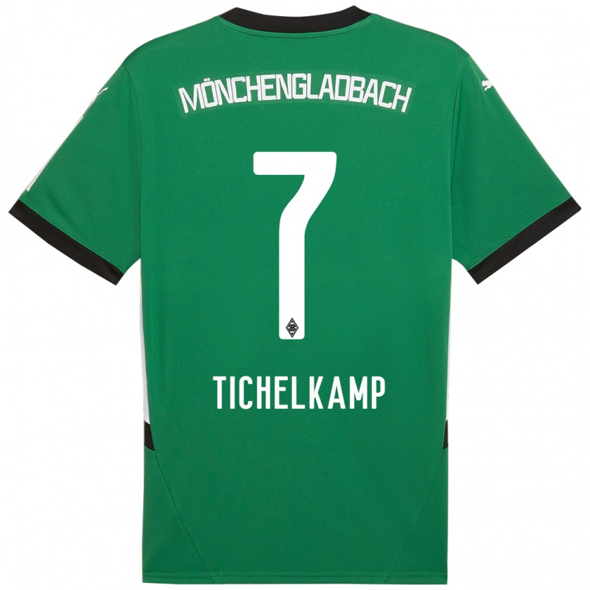 Niño Camiseta Emily Tichelkamp #7 Verde Blanco 2ª Equipación 2024/25 La Camisa