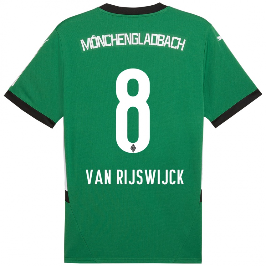 Niño Camiseta Britt Van Rijswijck #8 Verde Blanco 2ª Equipación 2024/25 La Camisa