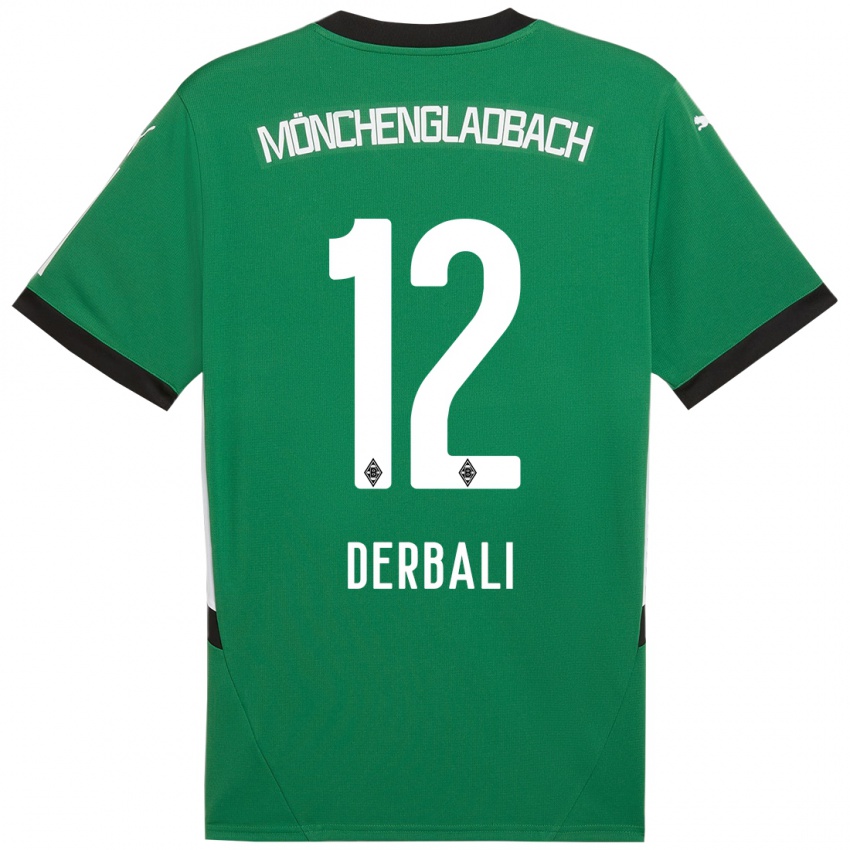 Niño Camiseta Louisa Derbali #12 Verde Blanco 2ª Equipación 2024/25 La Camisa