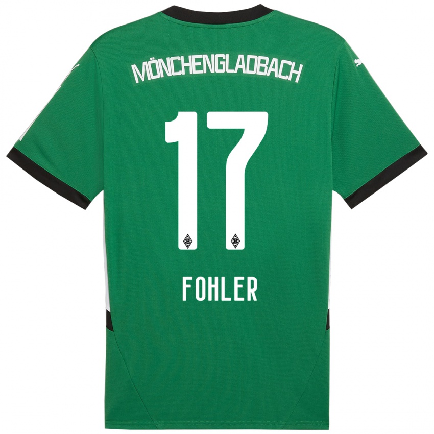 Niño Camiseta Selma Fohler #17 Verde Blanco 2ª Equipación 2024/25 La Camisa