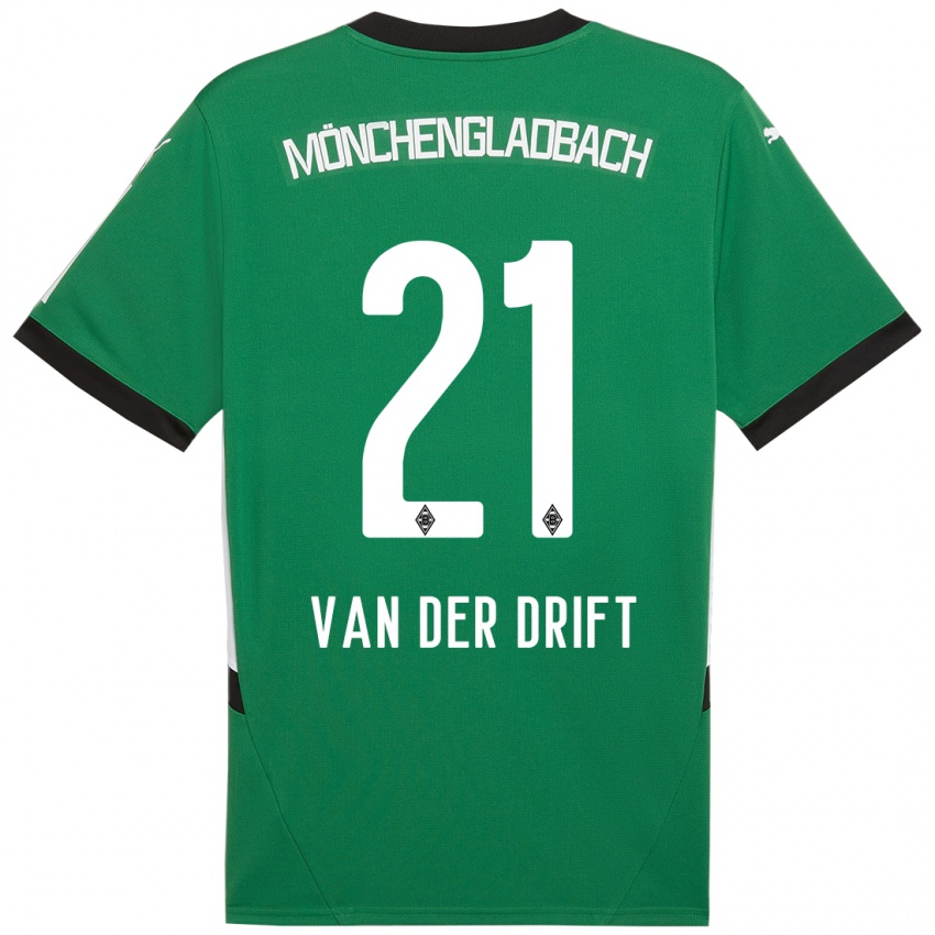 Niño Camiseta Suus Van Der Drift #21 Verde Blanco 2ª Equipación 2024/25 La Camisa