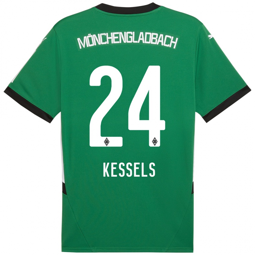 Niño Camiseta Imke Kessels #24 Verde Blanco 2ª Equipación 2024/25 La Camisa