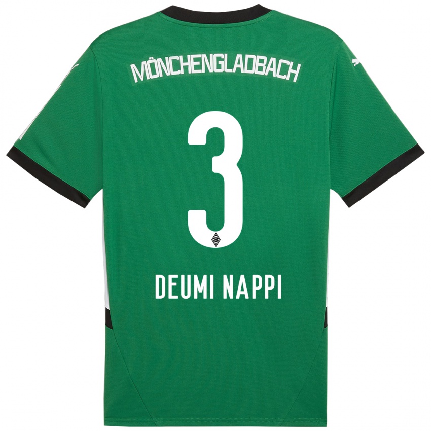 Niño Camiseta Dimitrie Deumi Nappi #3 Verde Blanco 2ª Equipación 2024/25 La Camisa