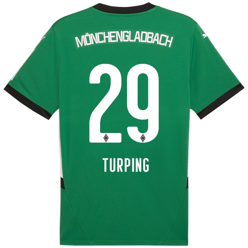 Niño Camiseta Selim Turping #29 Verde Blanco 2ª Equipación 2024/25 La Camisa