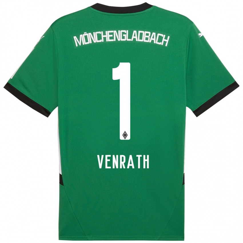 Niño Camiseta Lisa Venrath #1 Verde Blanco 2ª Equipación 2024/25 La Camisa