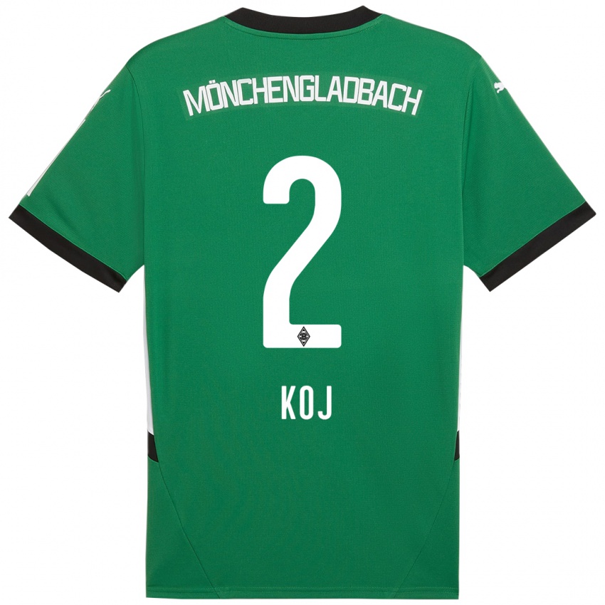 Niño Camiseta Julia Koj #2 Verde Blanco 2ª Equipación 2024/25 La Camisa