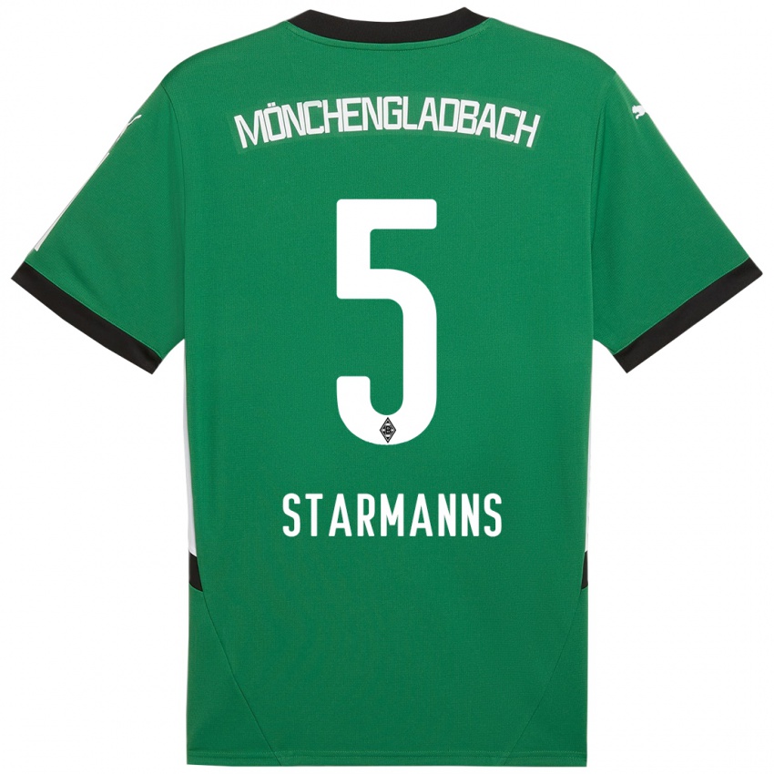 Niño Camiseta Sandra Starmanns #5 Verde Blanco 2ª Equipación 2024/25 La Camisa