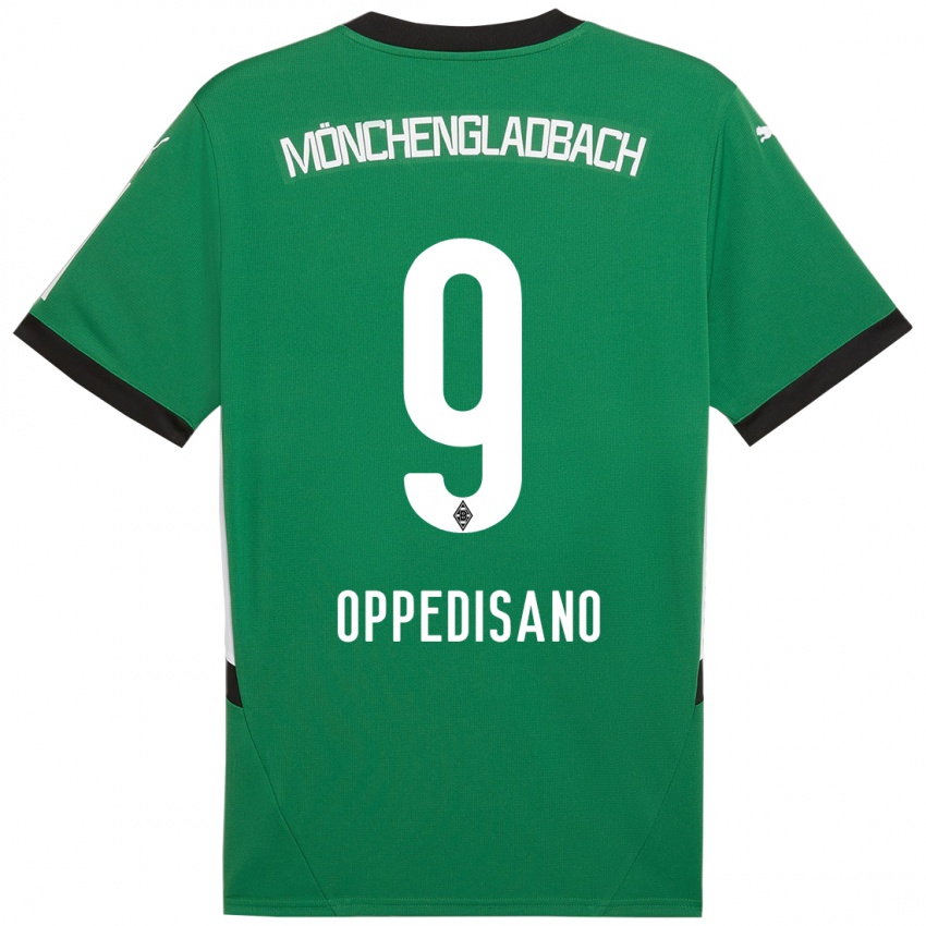 Niño Camiseta Valentina Oppedisano #9 Verde Blanco 2ª Equipación 2024/25 La Camisa