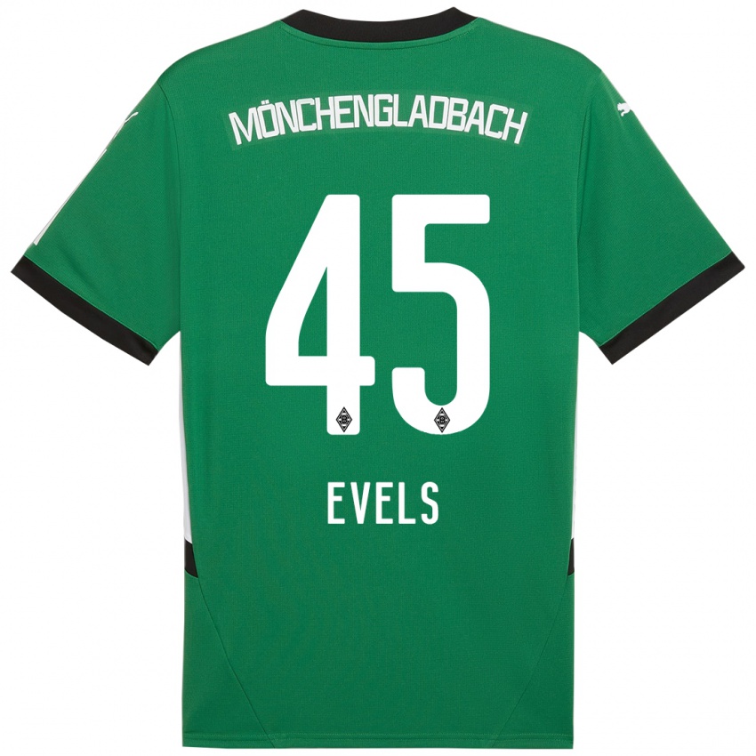 Niño Camiseta Emily Evels #45 Verde Blanco 2ª Equipación 2024/25 La Camisa