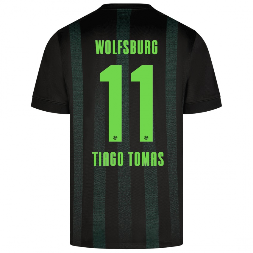 Niño Camiseta Tiago Tomás #11 Verde Oscuro 2ª Equipación 2024/25 La Camisa