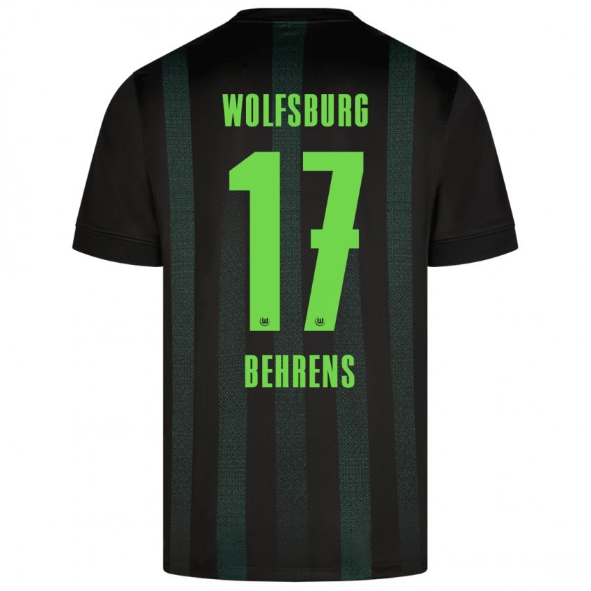 Niño Camiseta Kevin Behrens #17 Verde Oscuro 2ª Equipación 2024/25 La Camisa