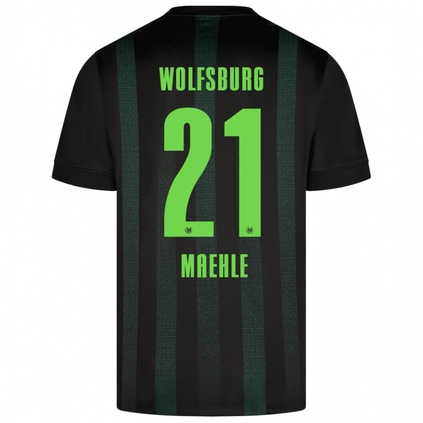 Niño Camiseta Joakim Maehle #21 Verde Oscuro 2ª Equipación 2024/25 La Camisa