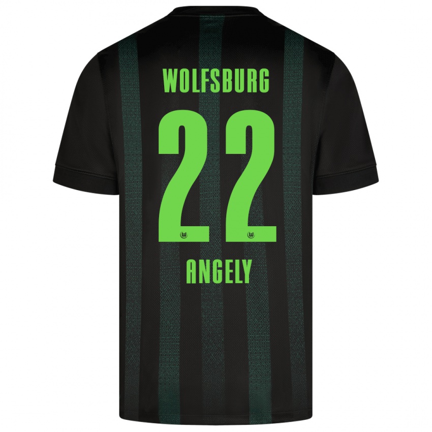 Niño Camiseta Mathys Angély #22 Verde Oscuro 2ª Equipación 2024/25 La Camisa