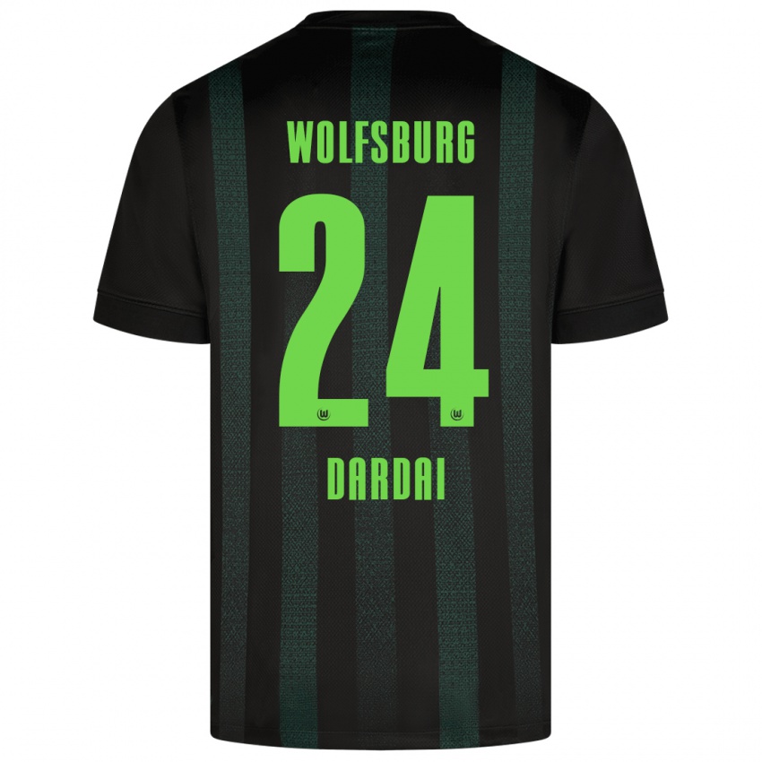 Niño Camiseta Bence Dárdai #24 Verde Oscuro 2ª Equipación 2024/25 La Camisa