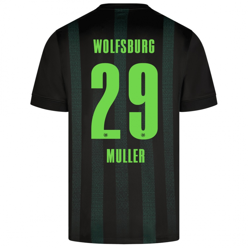 Niño Camiseta Marius Müller #29 Verde Oscuro 2ª Equipación 2024/25 La Camisa