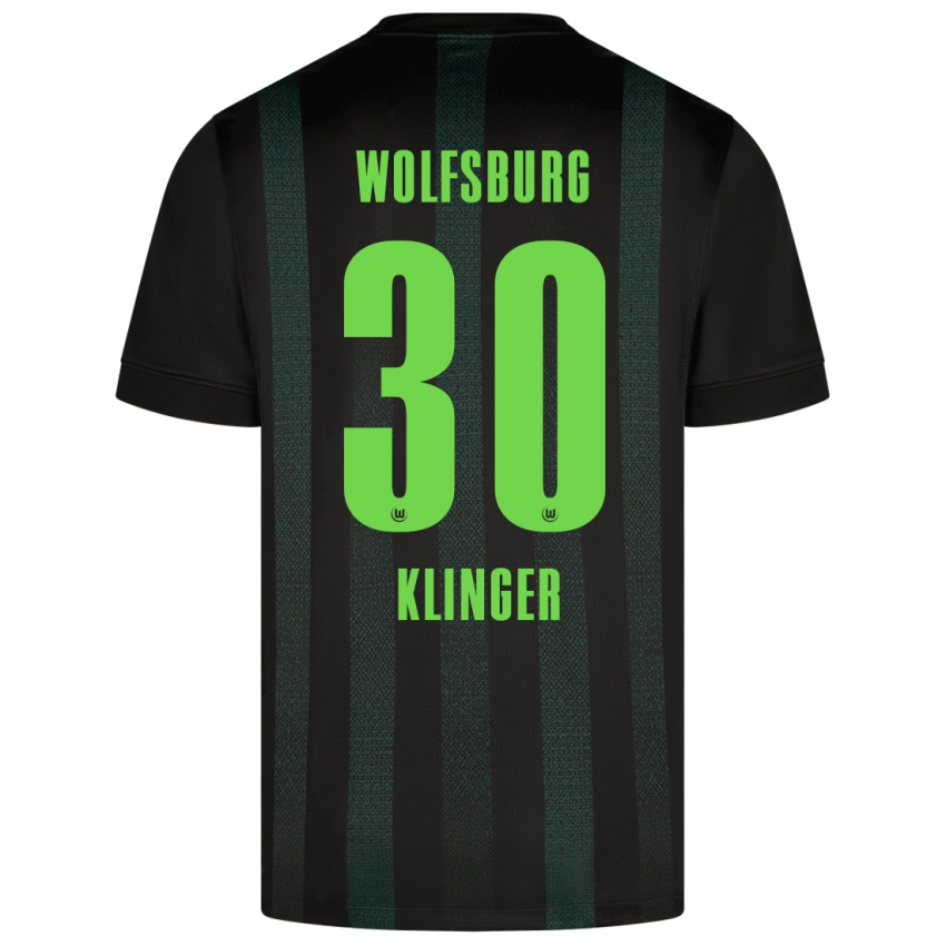 Niño Camiseta Niklas Klinger #30 Verde Oscuro 2ª Equipación 2024/25 La Camisa