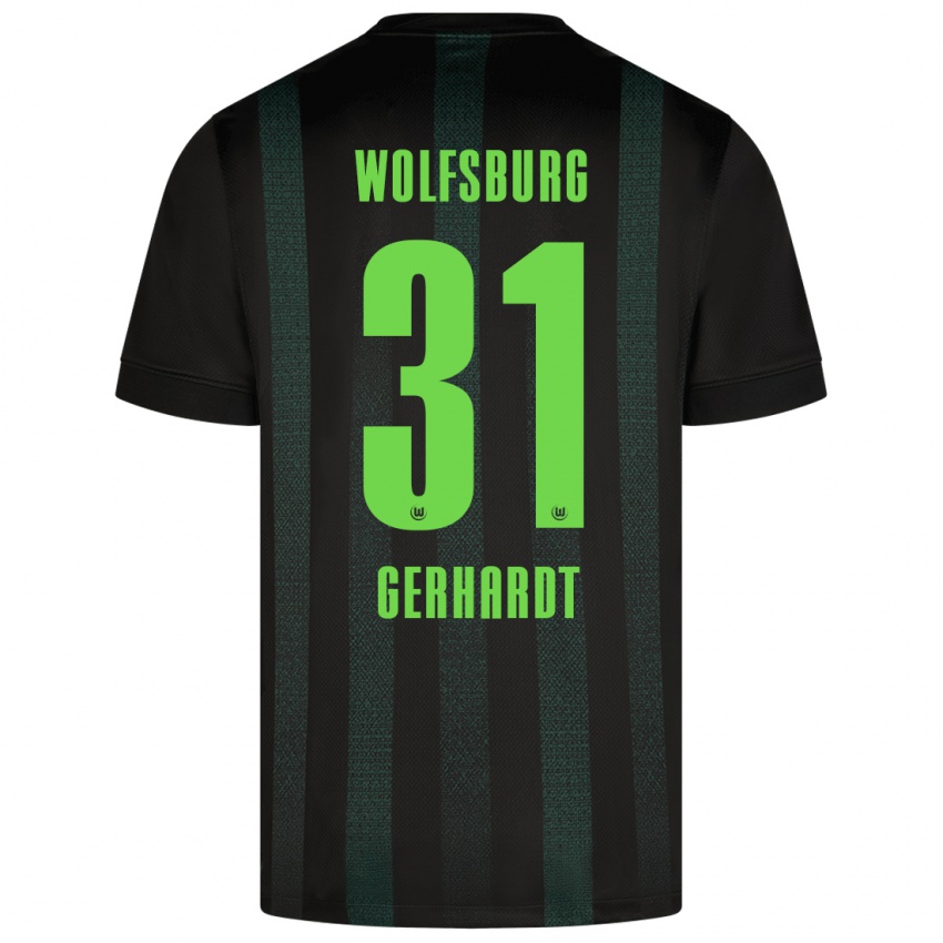 Niño Camiseta Yannick Gerhardt #31 Verde Oscuro 2ª Equipación 2024/25 La Camisa