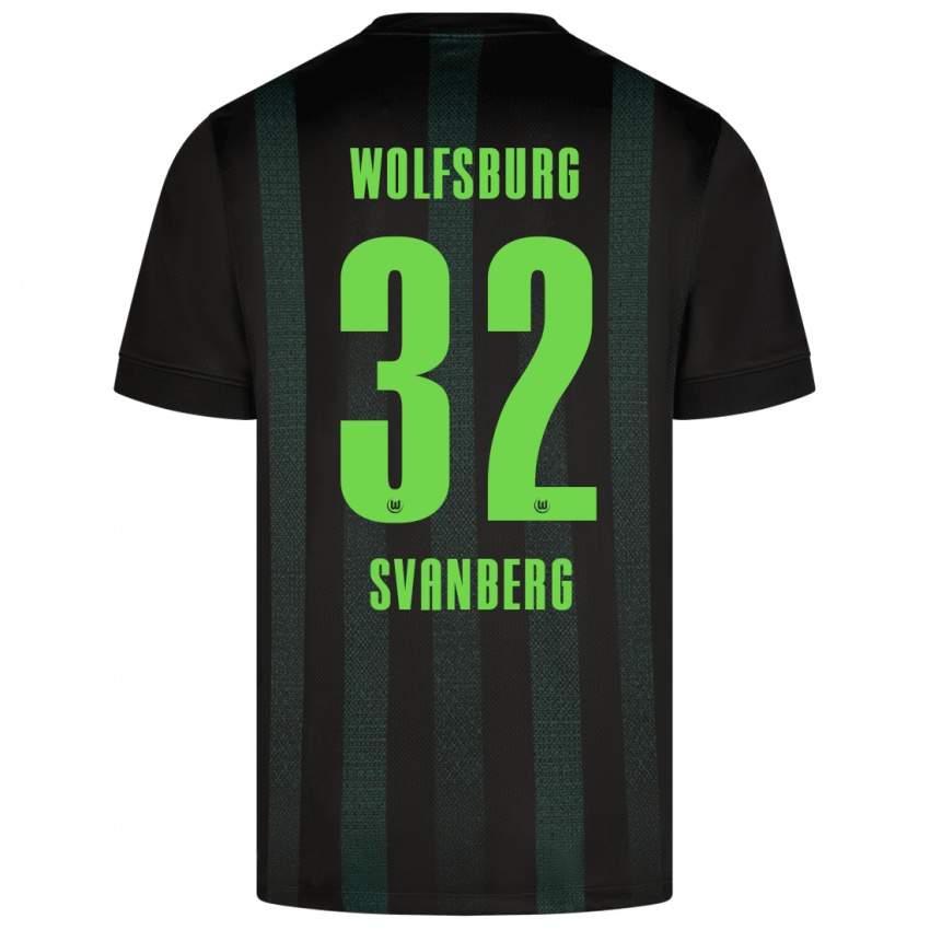 Niño Camiseta Mattias Svanberg #32 Verde Oscuro 2ª Equipación 2024/25 La Camisa