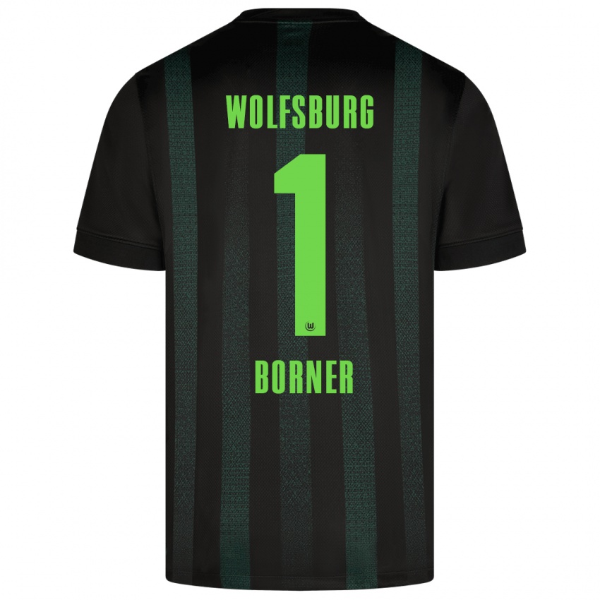 Niño Camiseta Benedikt Börner #1 Verde Oscuro 2ª Equipación 2024/25 La Camisa