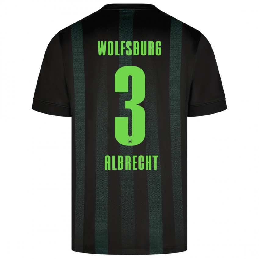 Niño Camiseta Ben Albrecht #3 Verde Oscuro 2ª Equipación 2024/25 La Camisa