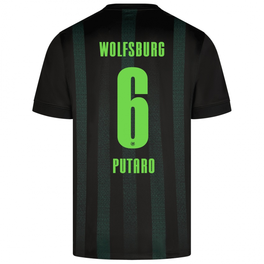 Niño Camiseta Luca Putaro #6 Verde Oscuro 2ª Equipación 2024/25 La Camisa