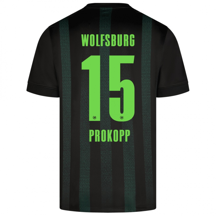 Niño Camiseta Oskar Prokopp #15 Verde Oscuro 2ª Equipación 2024/25 La Camisa